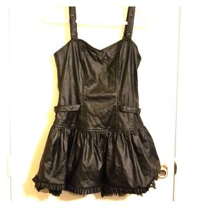 Faux leather LipService dress.(OBO)
